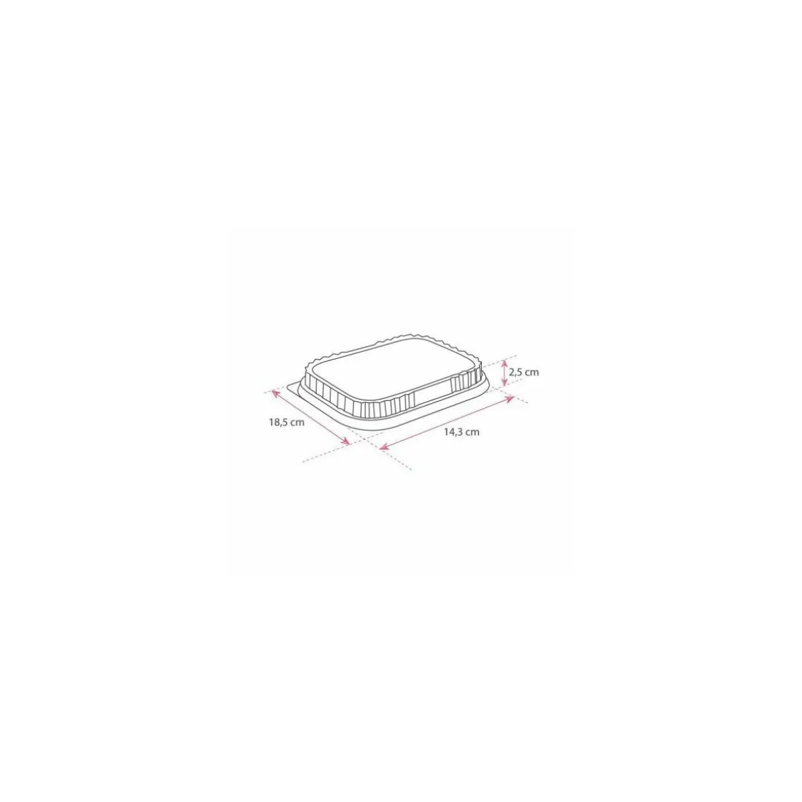 Couvercle PET pour barquette aluminium 72,5 cl - par 110