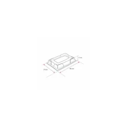 Couvercle PET pour plateau 46 x 30,5 cm - par 5
