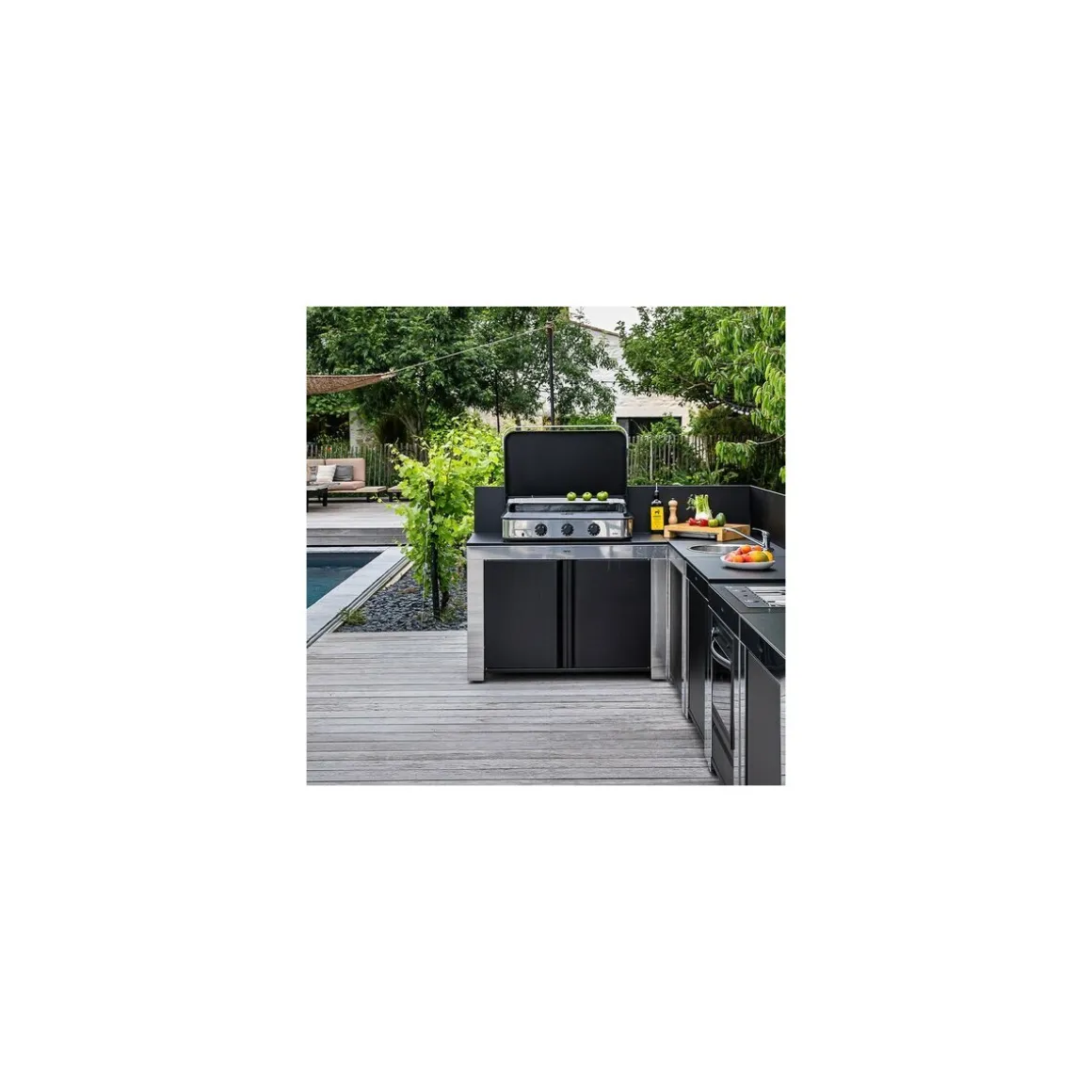 Couvercle plancha Enosign 80 noir