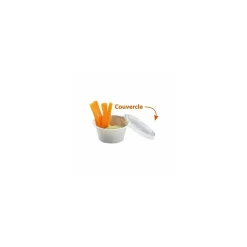 Couvercle PLA pour pot à sauce bagasse 3 cl et 6 cl - par 5