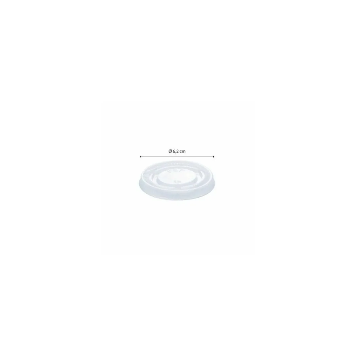 Couvercle PLA pour pot à sauce bagasse 3 cl et 6 cl - par 5