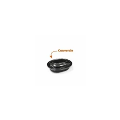 Couvercle plastique pour barquette noire ovale 700 ml - par 200