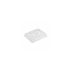 Couvercle plastique transparent pour plateau repas 5 compartiments 38,1 x 23,1 x 4,2 cm - par 30