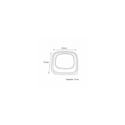 Couvercle plastique transparent pour saladier carré biseauté pulpe de canne 750 ml - par 50