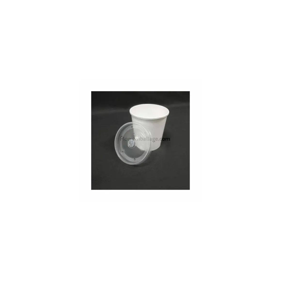 Couvercle plastique transparent pour pot à soupe carton 480 ml - par 50