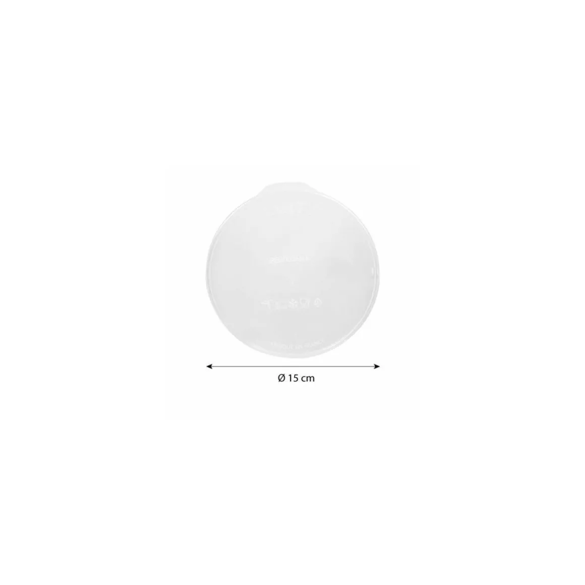 Couvercle plastique transparent pour boîte ronde plastique noire 750 ml - par 250