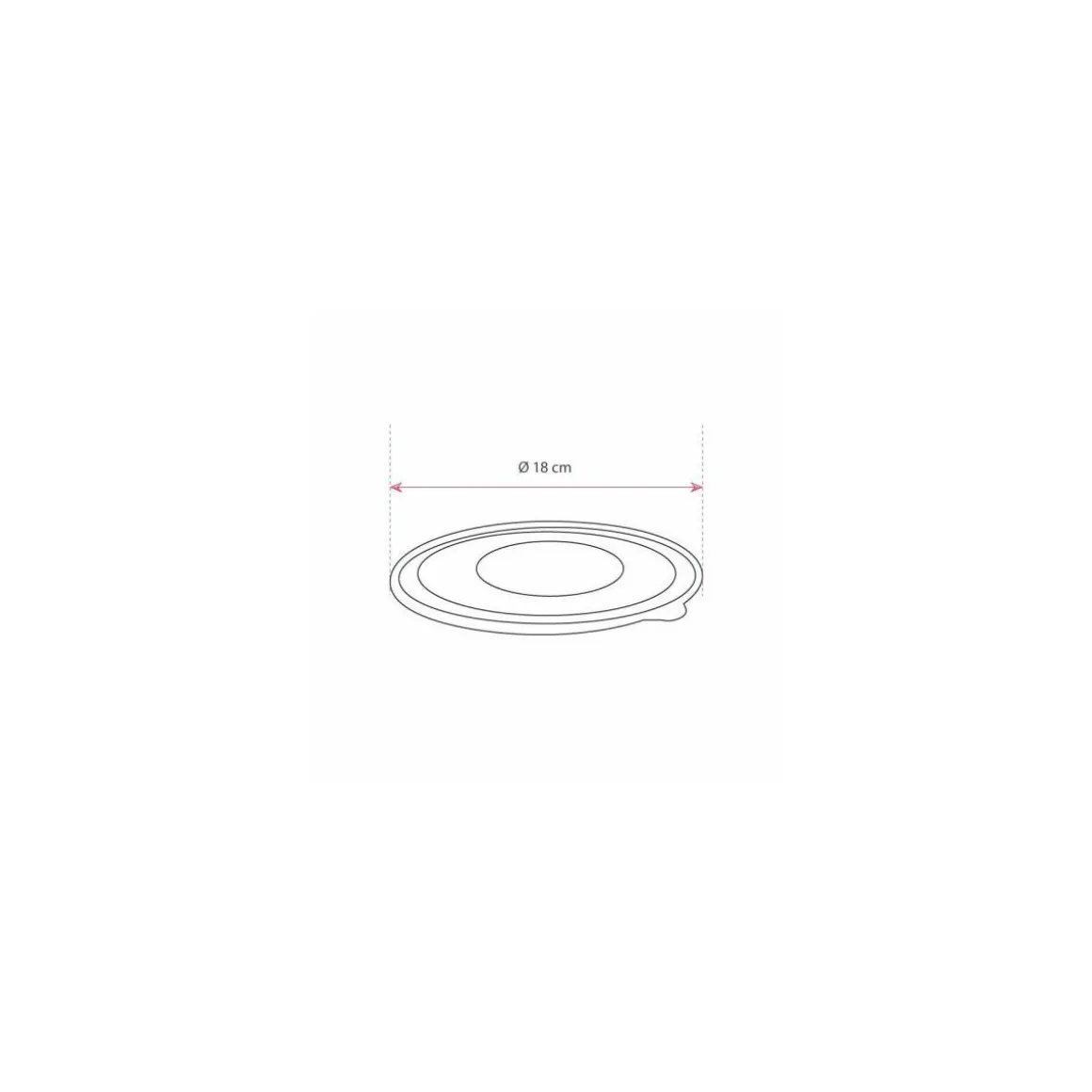 Couvercle plat pour saladier rond 750 ml - par 360