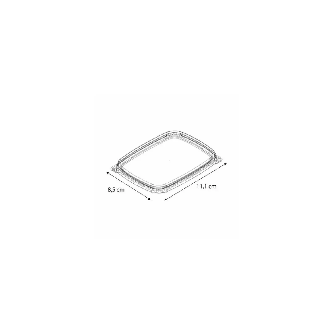 Couvercle PP pour boite cristal micro-ondes 30 cl - par 2000