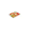 Couvercle transparent PLA pour plateau repas 5 compartiments 29 x 22,4 cm - par 50