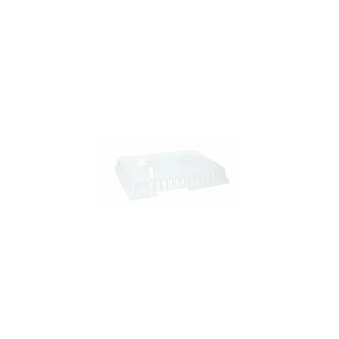 Couvercle transparent PLA pour plateau repas 5 compartiments 29 x 22,4 cm - par 50