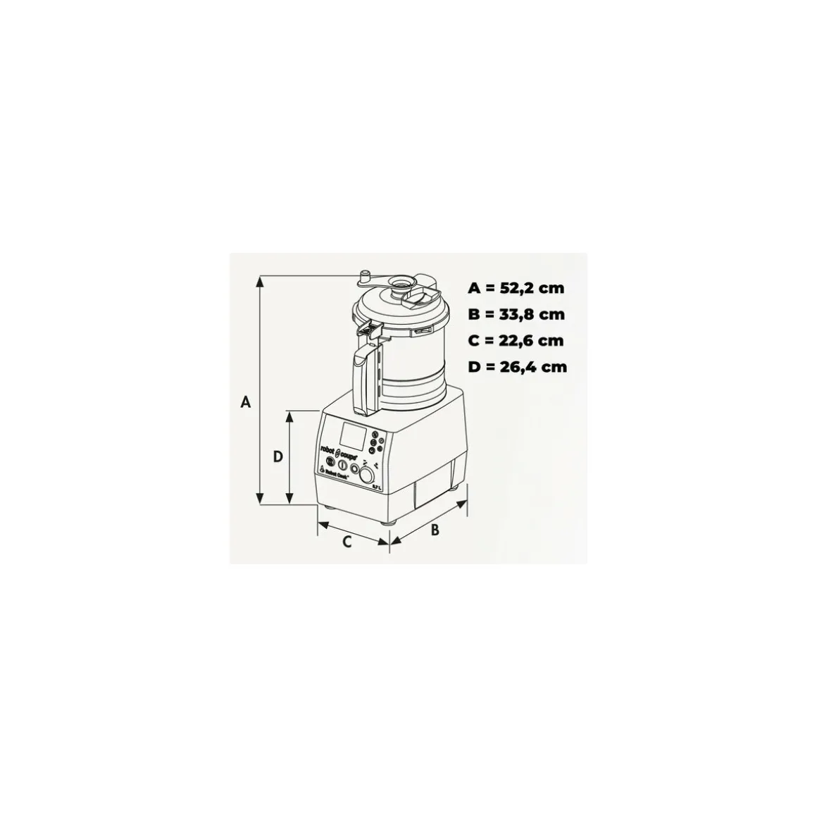 Cutter-blender chauffant Robot Cook 230V monophasé