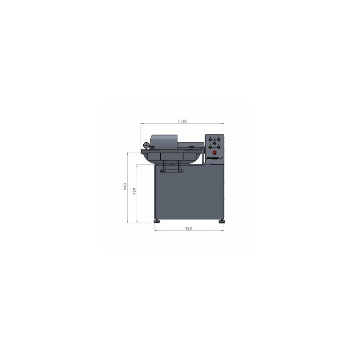 Cutter horizontal sur socle C50 400V triphasé