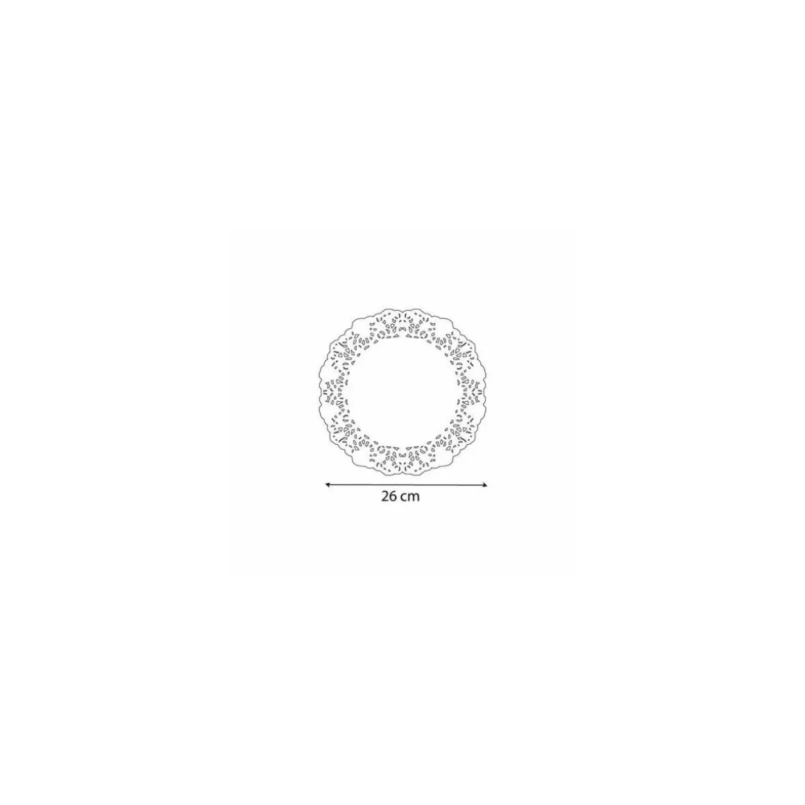 Dentelle blanche Ø 26 cm - par 250