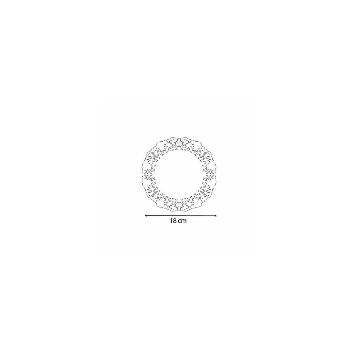 Dentelle blanche Ø 18 cm - par 250