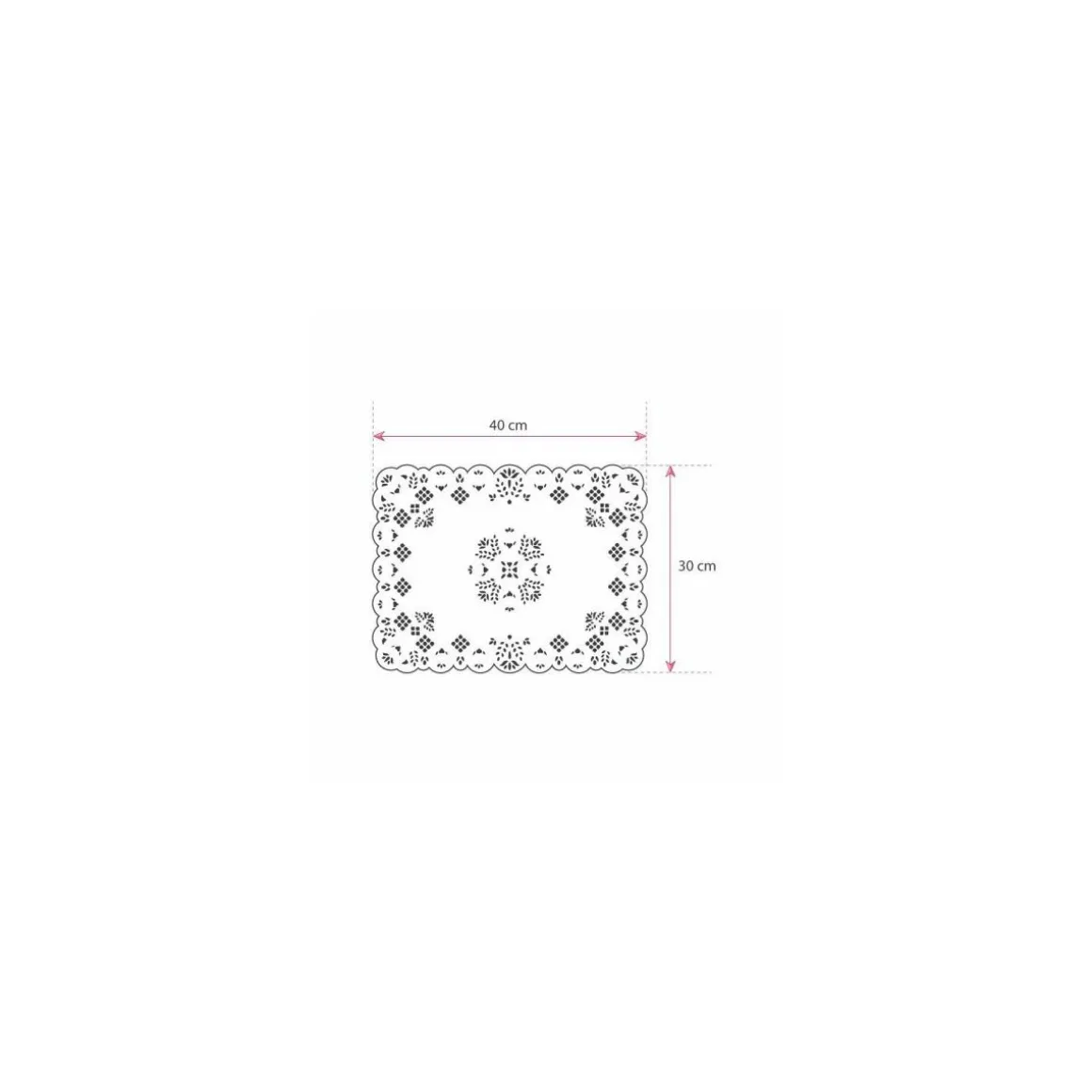 Dentelle en papier ingraissable 30 x 40 cm - par 250