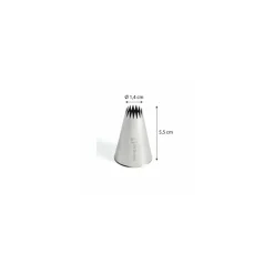 Douille à petit four 16 dents inox ø 1,4 cm