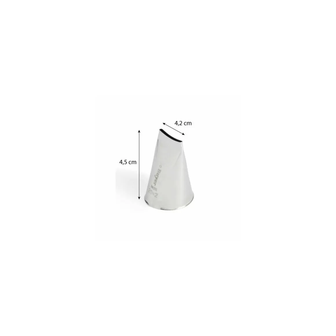 Douille à ruban inox 2 x 0,2 cm