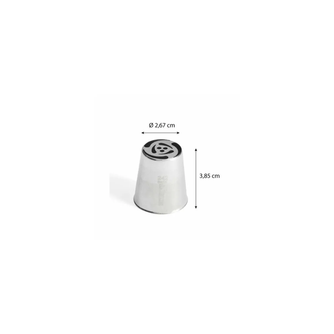 Douille russe à fleur 242 inox ø 2,6 cm