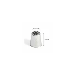 Douille russe à fleur 248 inox ø 2,6 cm