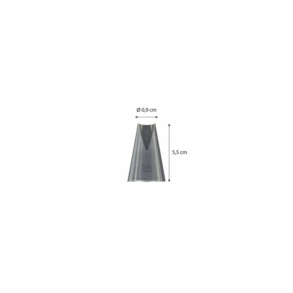 Douille Saint-Honoré inox ø 0,9 cm