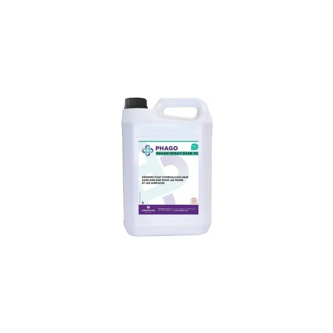 Désinfectant alimentaire hydroalcoolique sans rinçage - par 5 L