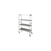 Echelle duralinox avec roulettes H.180 x 46 cm