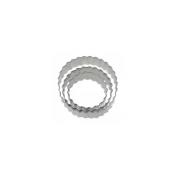 Emporte pièce inox rond cannelé 4 cm, 5 cm et 6 cm- par 3