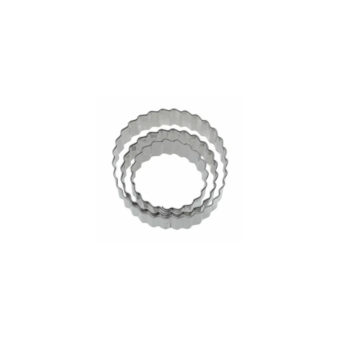 Emporte pièce inox rond cannelé 4 cm, 5 cm et 6 cm- par 3