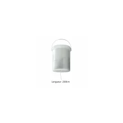 Ficelle de boucher blanche avec seau plastique à dévidage central - par 1 kg