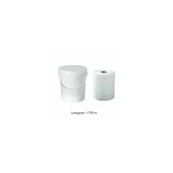 Ficelle de boucher blanche en lin calibre 3,5/2 avec seau plastique à dévidage central - par 1 kg