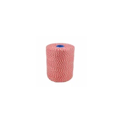 Ficelle polyester blanche et rouge 3,5/2 - par 1 kg