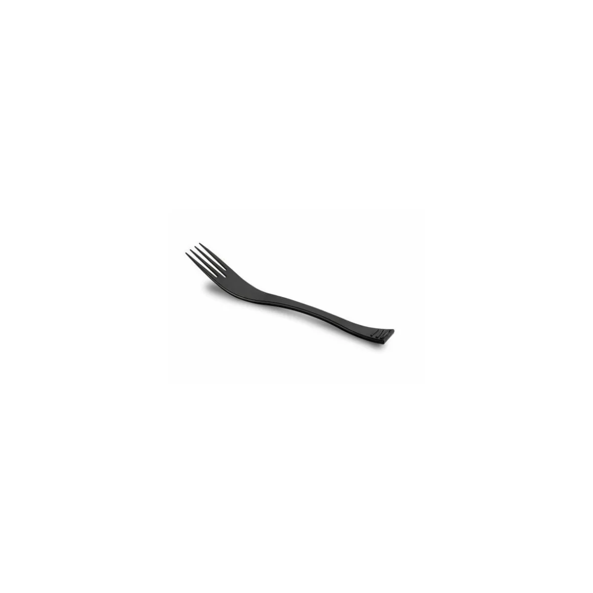 Fourchette réutilisable PS noir 20 cm - par 40