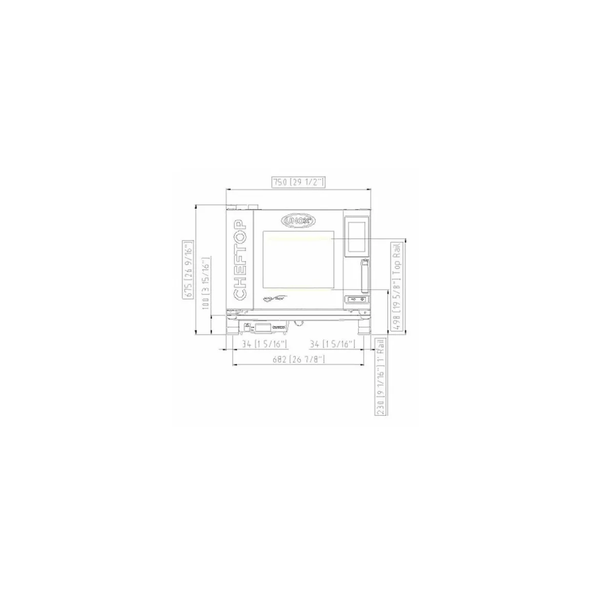 Four mixte CHEFTOP PLUS 5 niveaux GN 1/1 + kit 1ère installation