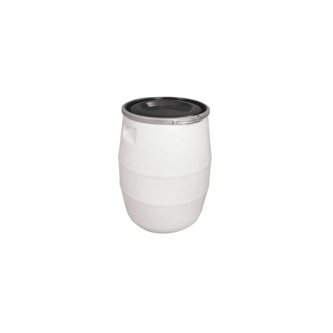 Fût 100 L blanc couvercle noir