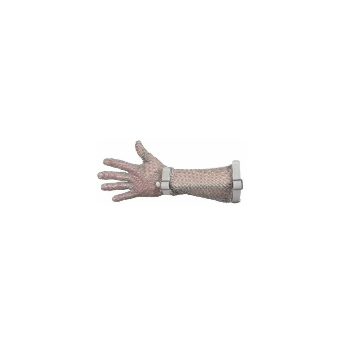 Gant cotte de mailles manchette longue réversible blanc S