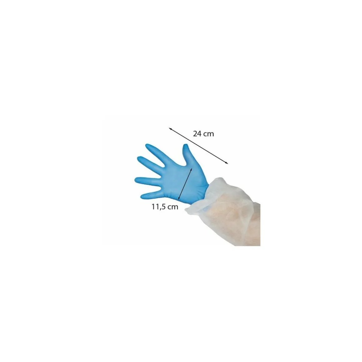 Gant nitrile bleu XL - par 100