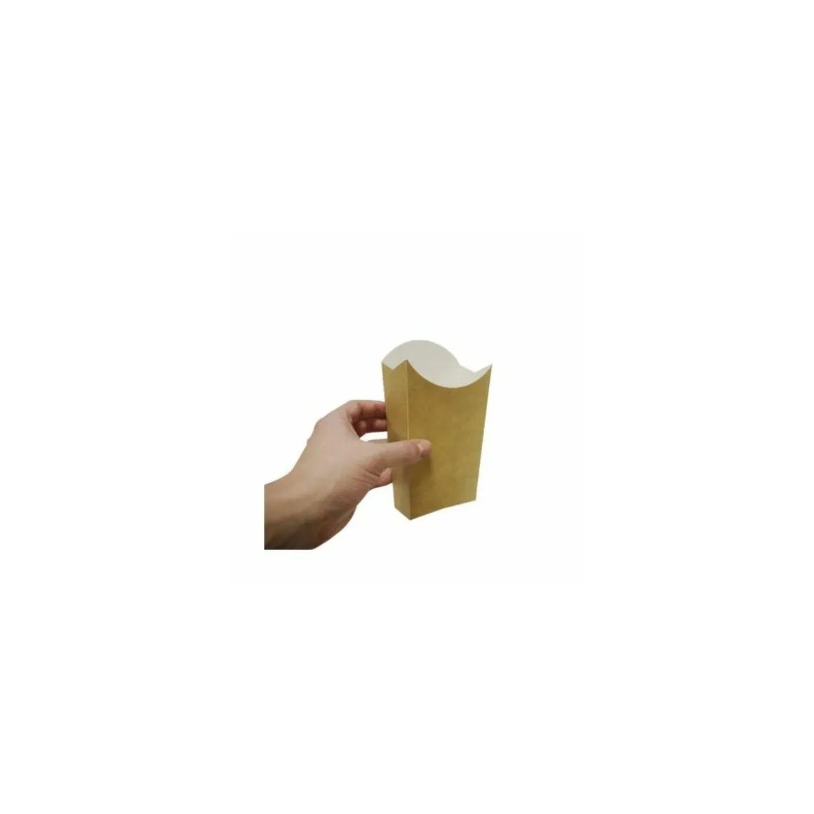 Grand étui à frites kraft brun 500 ml - par 400