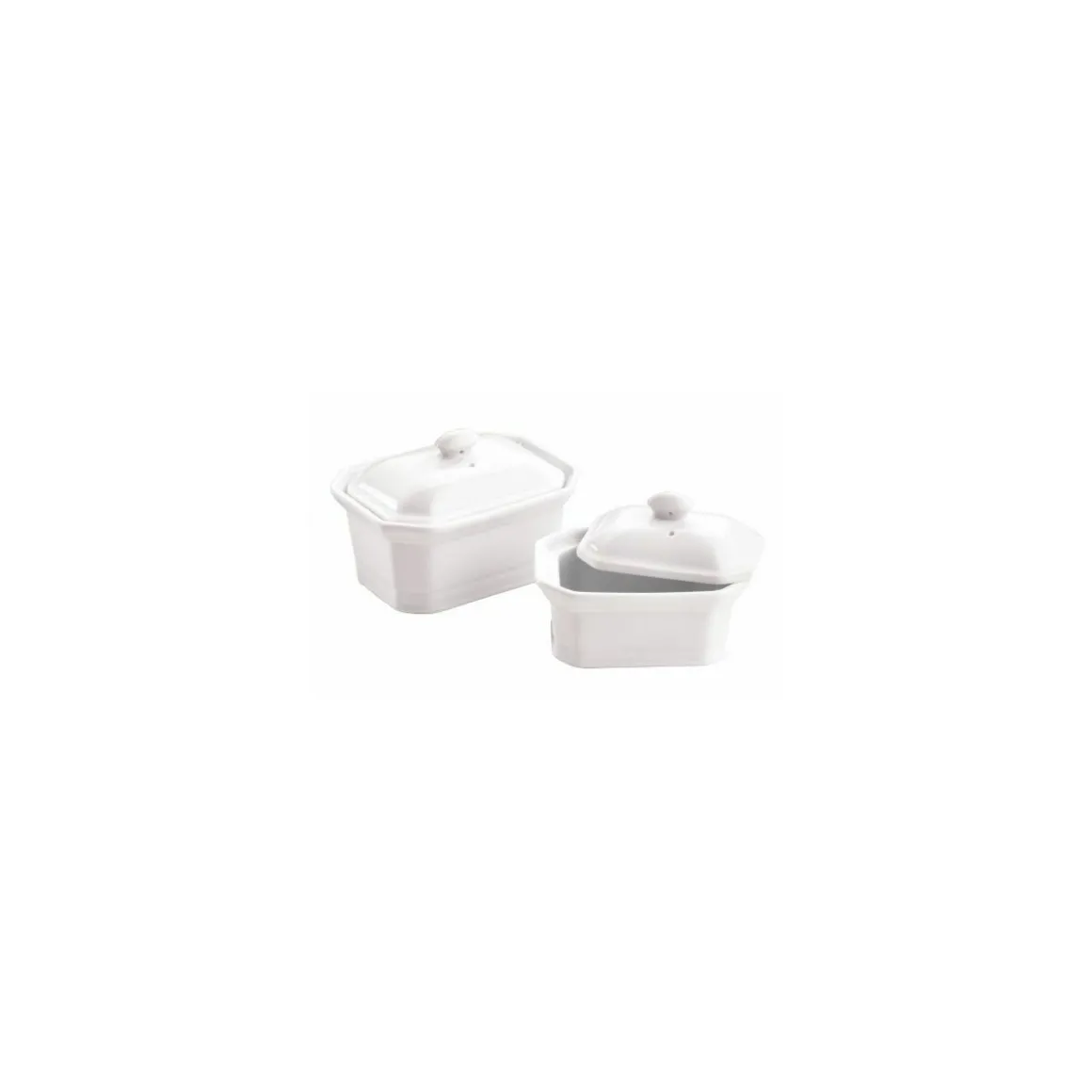 Gîte rectangulaire porcelaine 11,5 cl - par 6