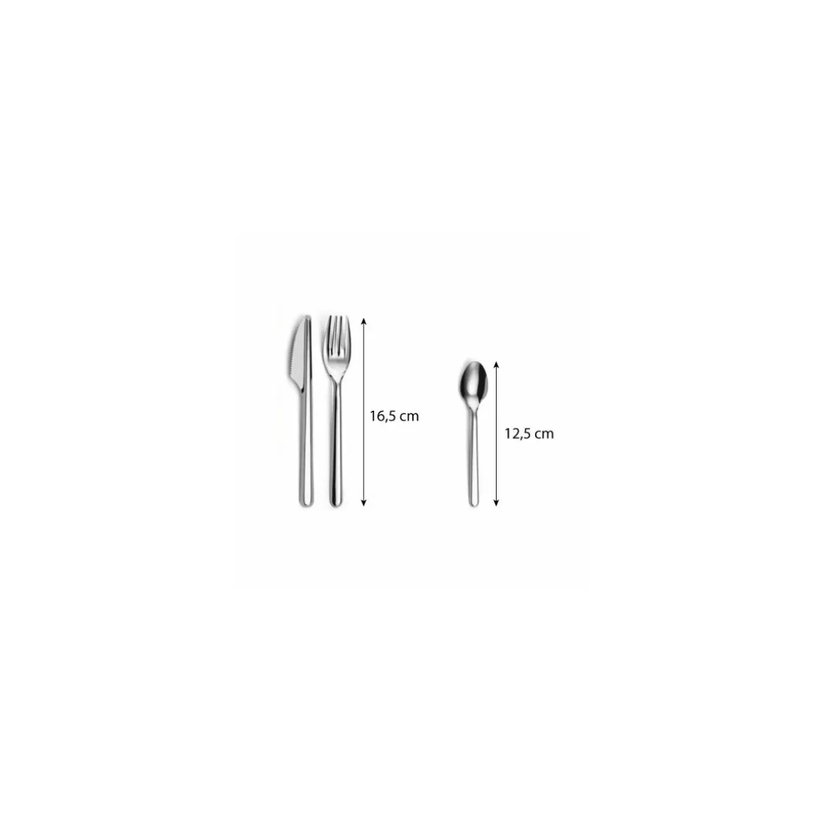 Kit couverts inox réutilisables Leaves - par 50