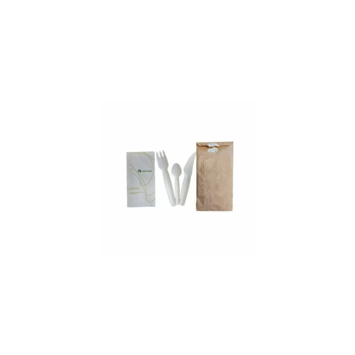Kit de couvert en papier 4 en 1 - par 250