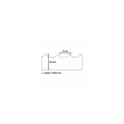 Lame de scie à os 16 x 2340 mm denture 6 mm - par 5