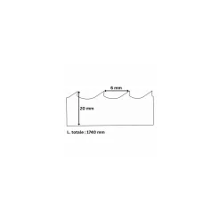 Lame de scie à os 20 x 1740 mm denture 6 mm - par 5