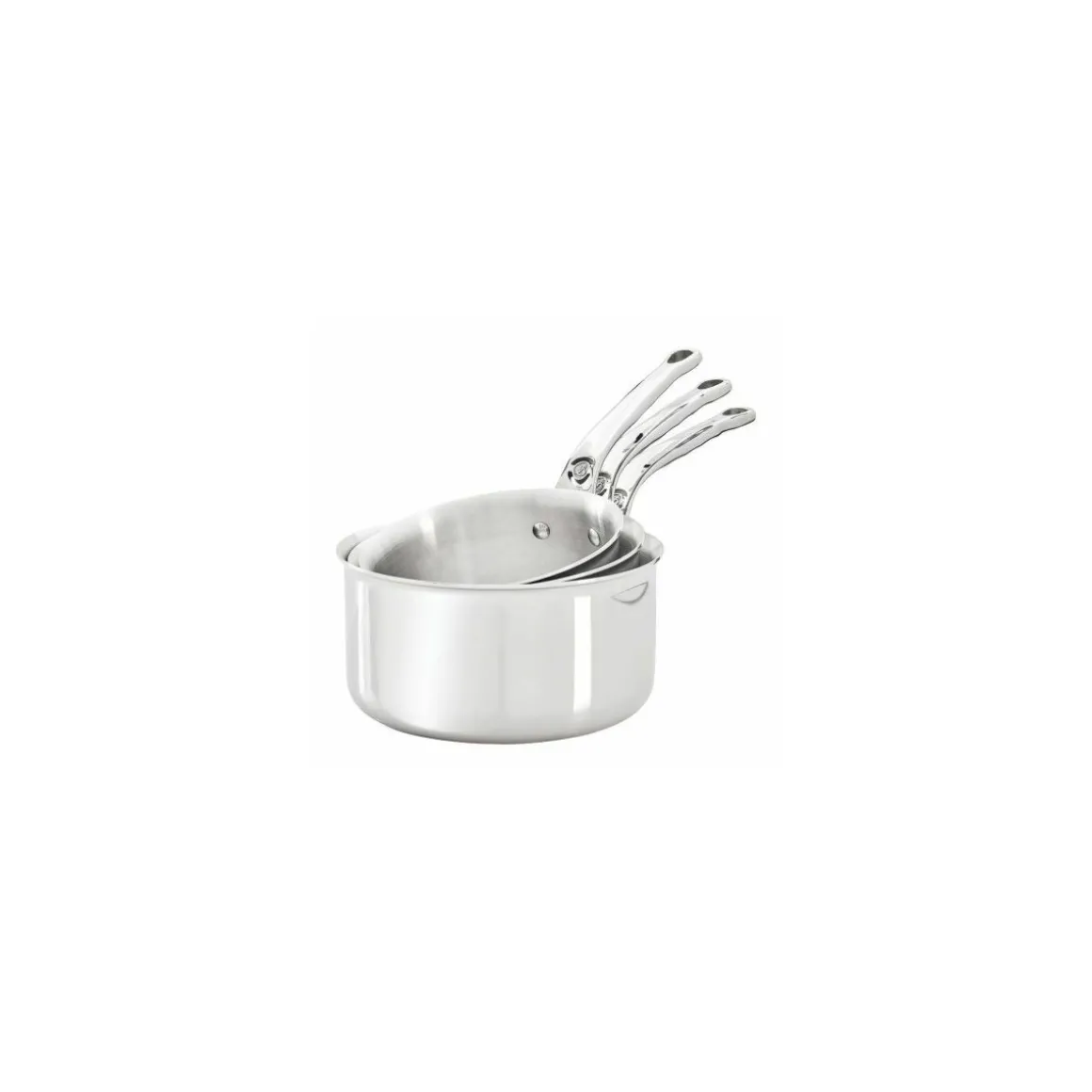 Lot de 3 casseroles affinity inox ø 16, 18 et 20 cm