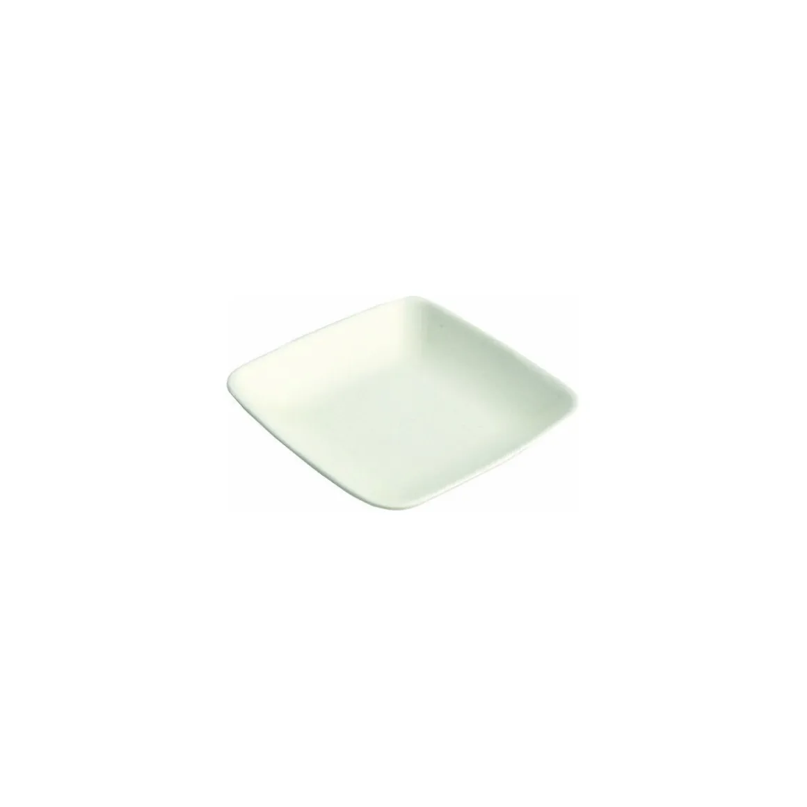 Mini assiette carrée bagasse 6,6 x 6,6 cm - par 50