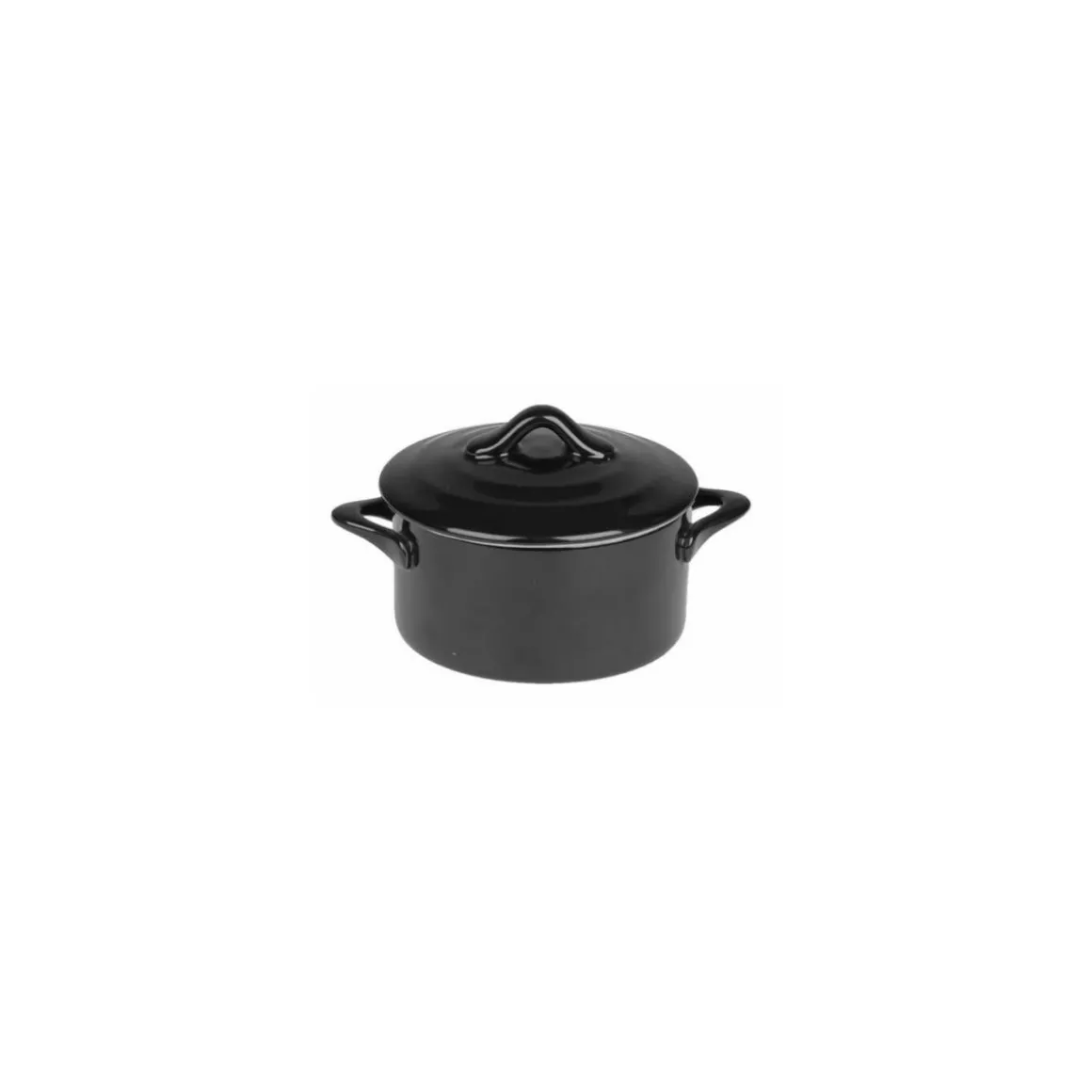 Mini cocotte porcelaine noire ø 10 cm - par 6