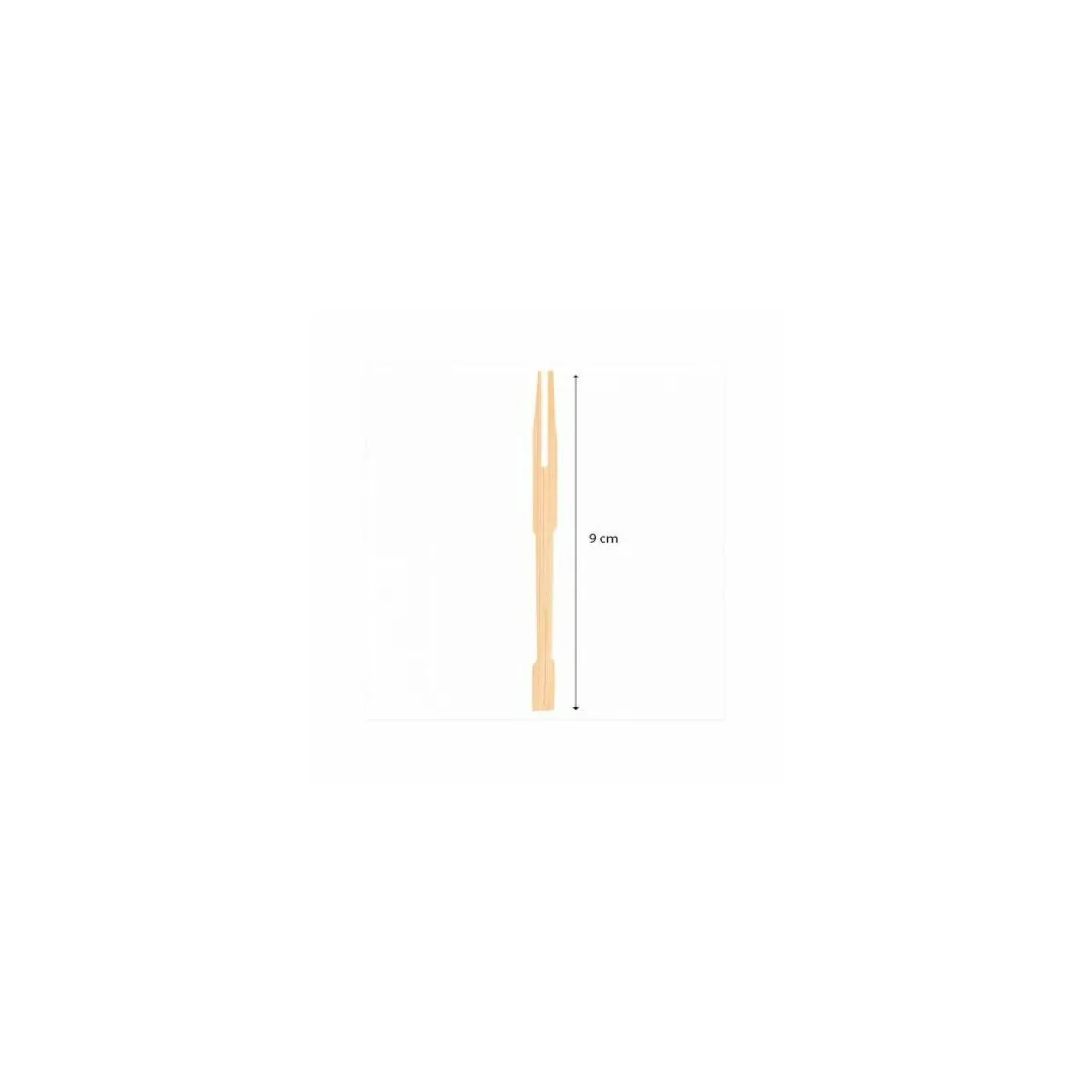 Mini fourchette jetable en bambou 9 cm - par 200