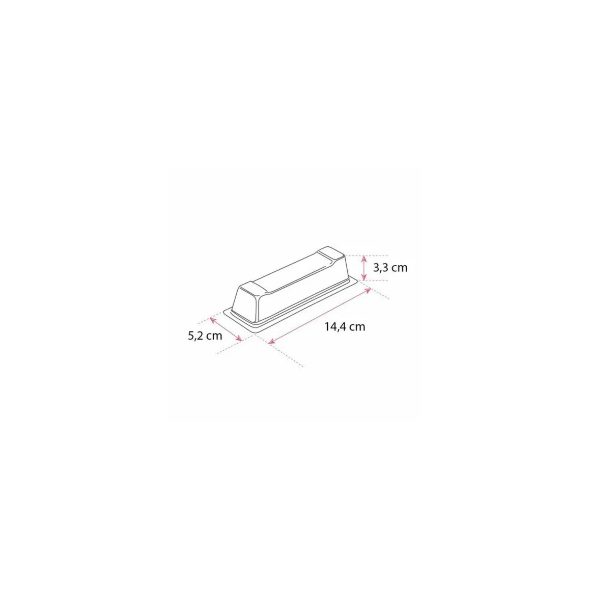 Moule aiguillette PET cristal 14,4 x 5,2 x 3.3 cm - par 100