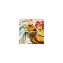 Moule à cake perforé fond amovible inox 26 x 10,3 x 7,2 cm
