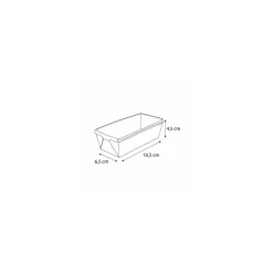 Moule de cuisson carton rectangulaire 16,5 x 6,5 x 4,5 cm - par 30