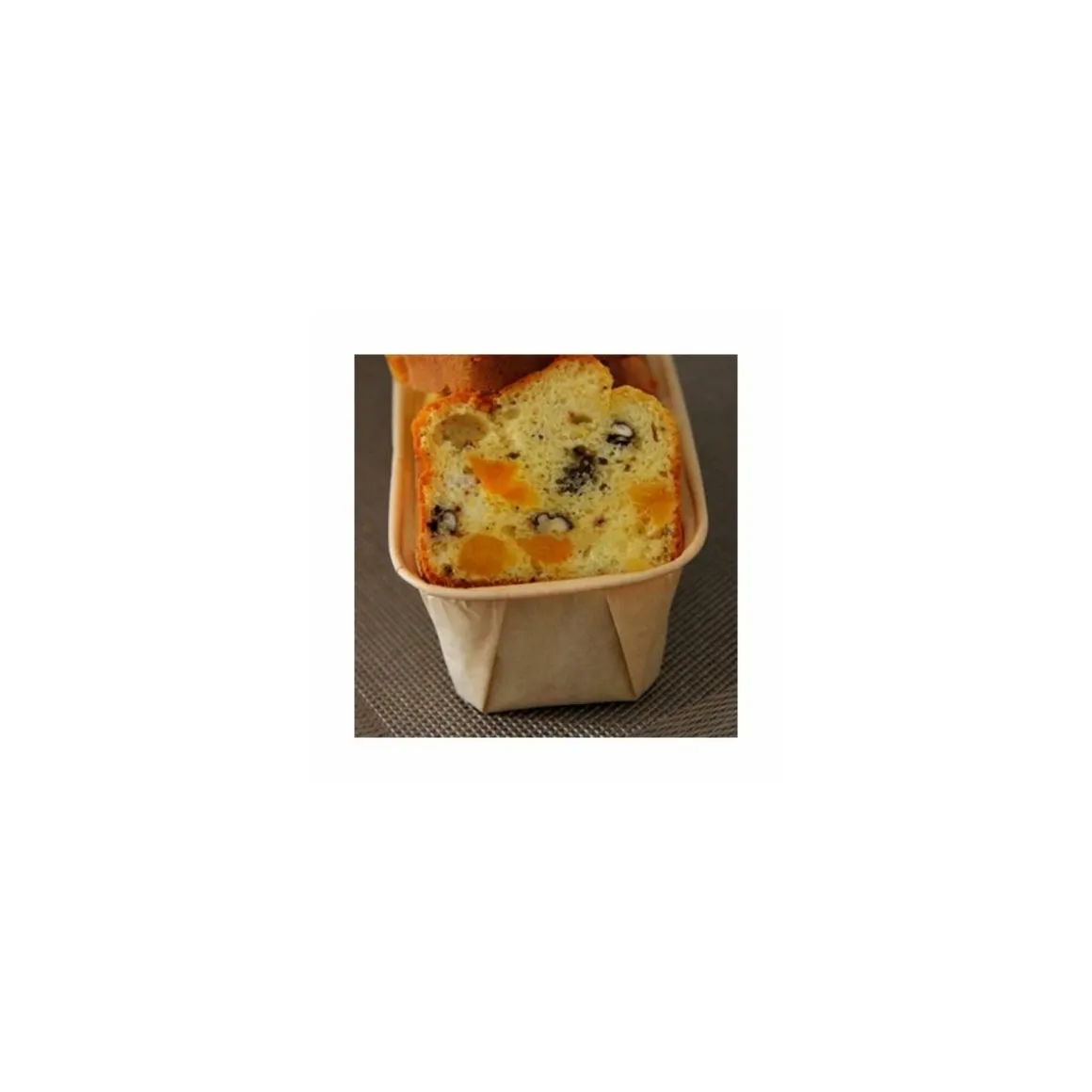 Moule de cuisson rectangulaire papier 17,6 x 7,6 x 5 cm - par 25